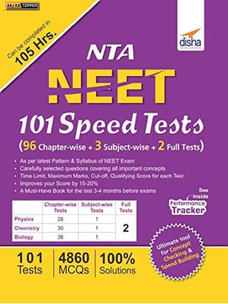 NTA NEET 101 Speed | PDF | Acceleration | Velocity