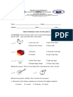 1st Perriodical Test English 2