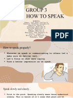 Group 3 Topic How to Speak 1