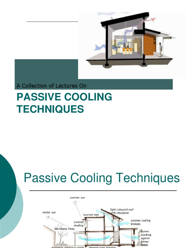 Week 10 Passive Cooling Techniques 2021 PDF Atmosphere Of Earth Air Conditioning