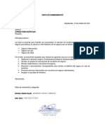 Modelo Carta Nombramiento Agosto 2019