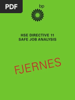 Hse Directive 11 Safe Job Analysis