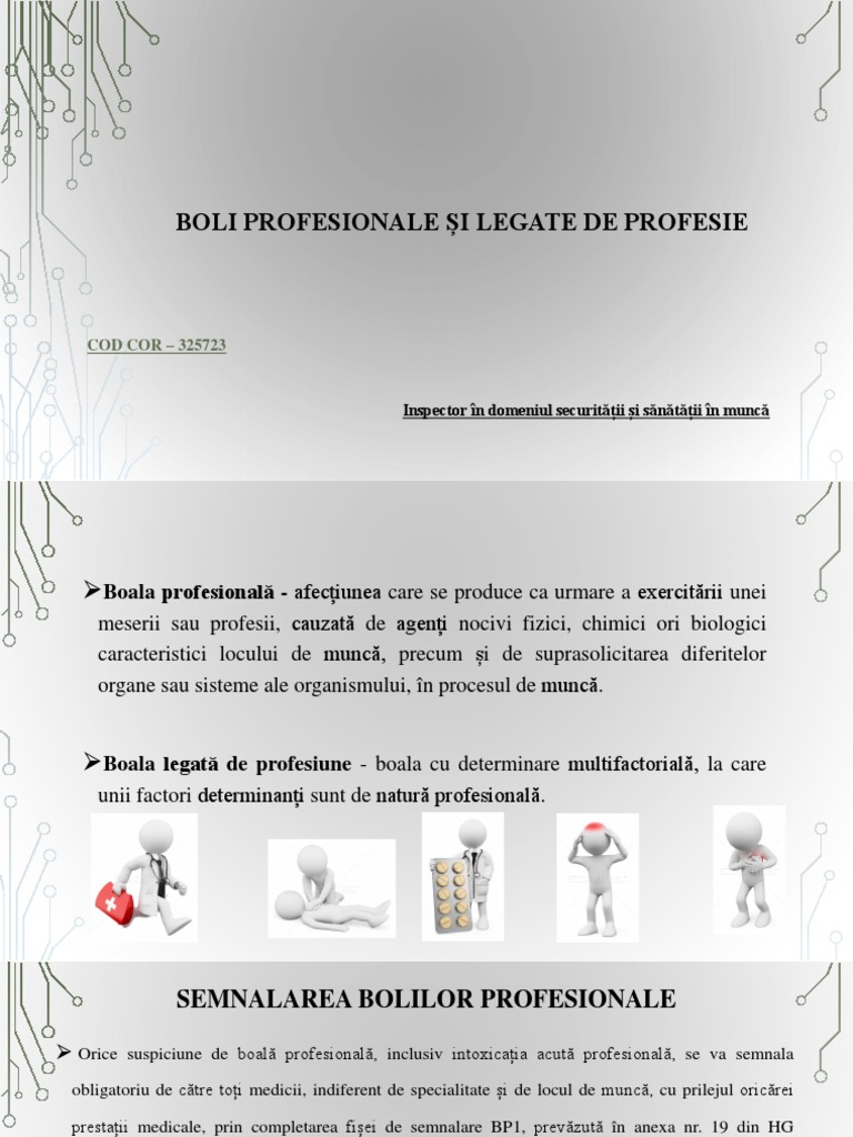 12 Boli Profesionale Si Legate de Profesie | PDF