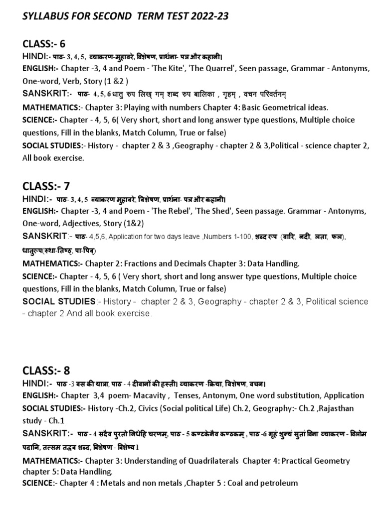 Class: 6 | PDF | Foreign Language Studies