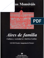 Aires de Familia. Cultura y Sociedad en América Latina de Carlos Monsiváis.