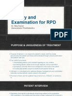 History and Examination For RPD