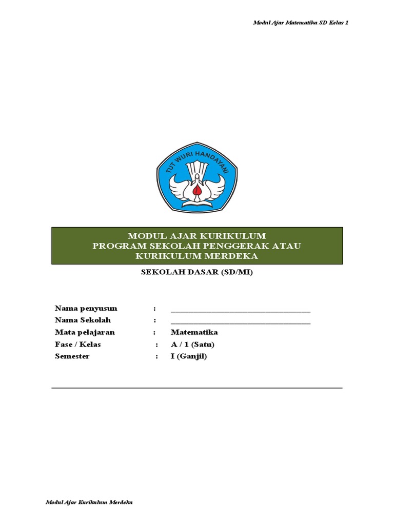 Ma Matematika Kelas 1 Pdf