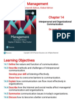 CHP 14 - Interpersonal Organizational Communication On Page 486