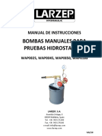 Manual de bombas manuales para pruebas hidrostáticas