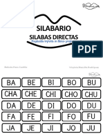 Silabario Silabas Directas Mayusculas Directas Imprenta Blanco y Negro