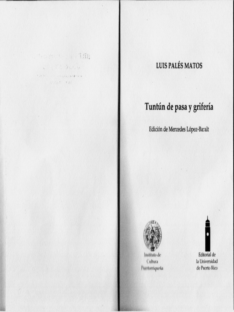 Luis Pales Matos Tuntún Pasa-Y-Griferia | PDF