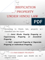 Chap 2 Classification of Property Under Hindu Law