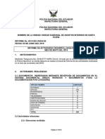Informe de actividades de la Unidad Subzonal de Asuntos Internos de Santa Elena