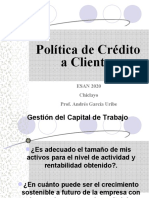 Política de Crédito Clientes-Esan 2020 Chiclayo