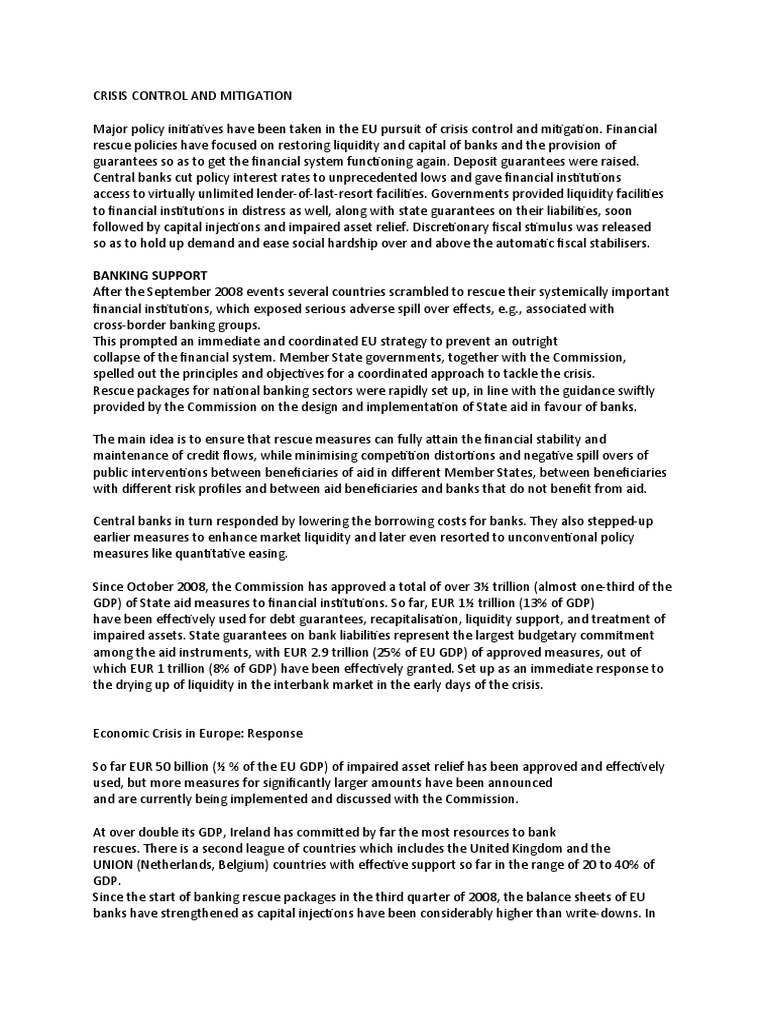 CRISIS Resolution | PDF | European Central Bank | European Financial ...