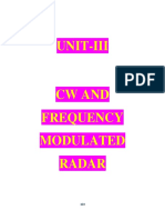 CW Radar Principles and Doppler Effect