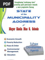 State of The Municipality Address of Mayor Sheila Mae O. Cebedo