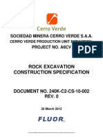 Rock Excavation Construction Specification: Sociedad Minera Cerro Verde S.A.A. Project No. A6Cv