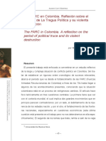 Las FARC en Colombia. Reflexión Sobre El Período de La Tregua Política y Su Violenta Destrucción