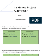 Random Motors Project Submission: Name - Debasish Pattanaik