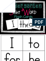 Sight Word Flash Cards FREEBIE
