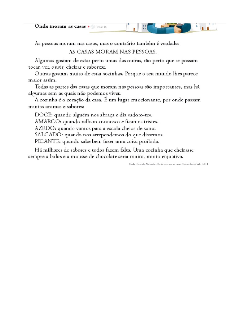 Leitura Do Texto Onde Moram As Casas | PDF
