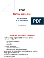Highway Engineering Performance Factors