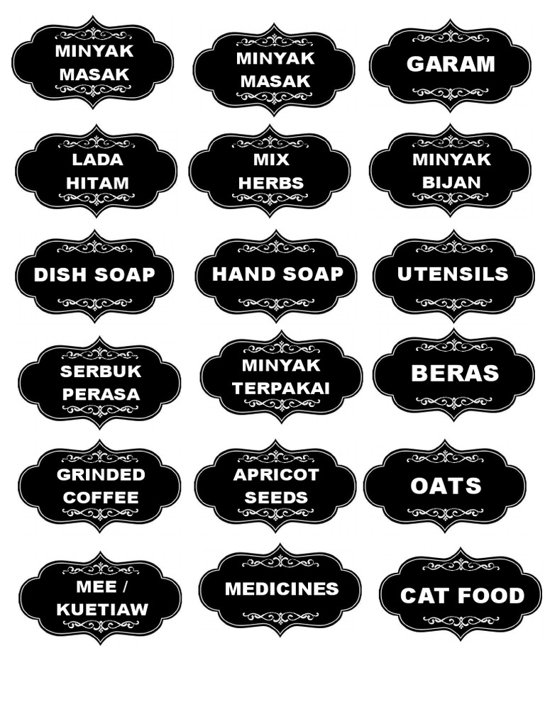 Stiker Label Dapur PDF
