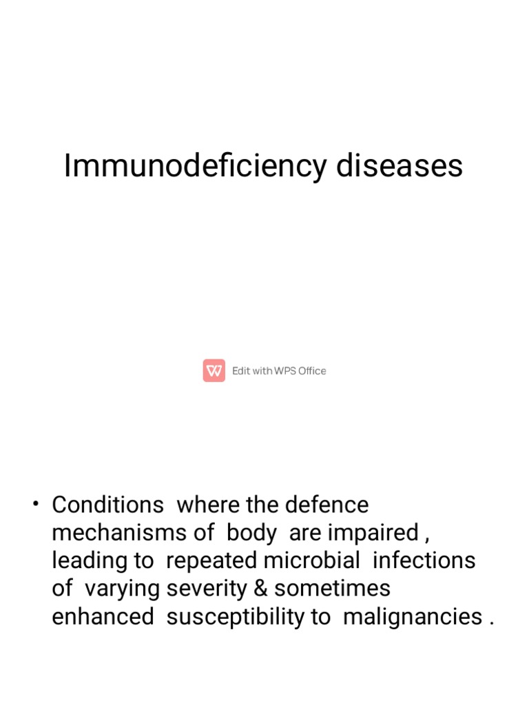 Immunodeficiency Diseases Overview | PDF | Immunodeficiency | Thymus