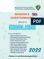 Questionnaire Group 12 Sem 5