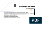 Formato para Recogida de Datos - Matrículas Esfa