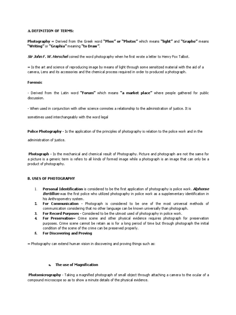 Forensic Photography PDF Film Speed Incandescent Light Bulb