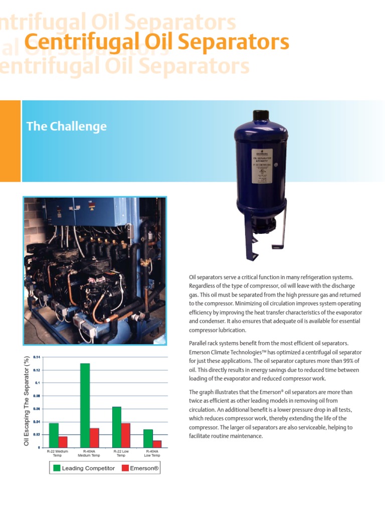 Emerson Centrifugal Oil Separators PDF Gas Compressor Chemical