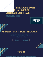 Teori Belajar Dan Pembelajaran Akidah Akhlak