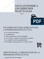 Clase 4. IMPORTANCIA ECONOMICA DE LOS DERECHOS INTELECTUALES