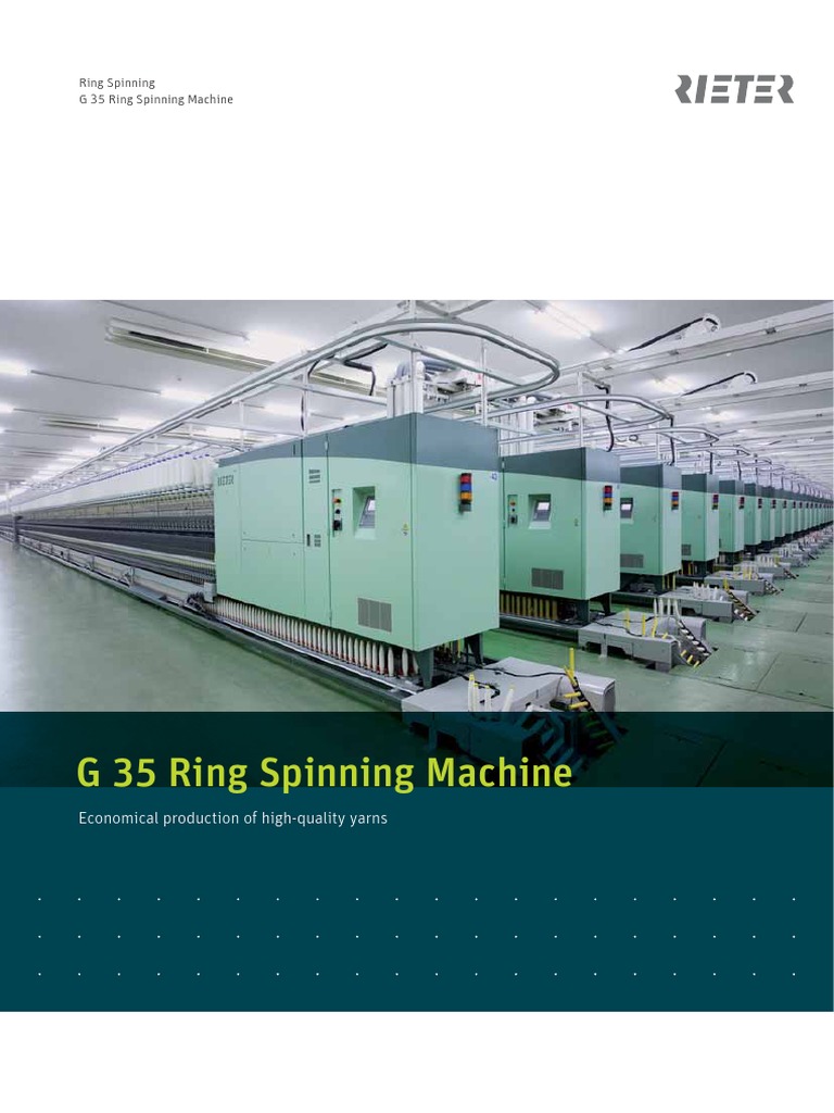 G 35 Ring Spinning Machine Brochure 2161-v2 en 21541 | PDF | Spinning ...