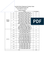 End Term Seating Arrangment