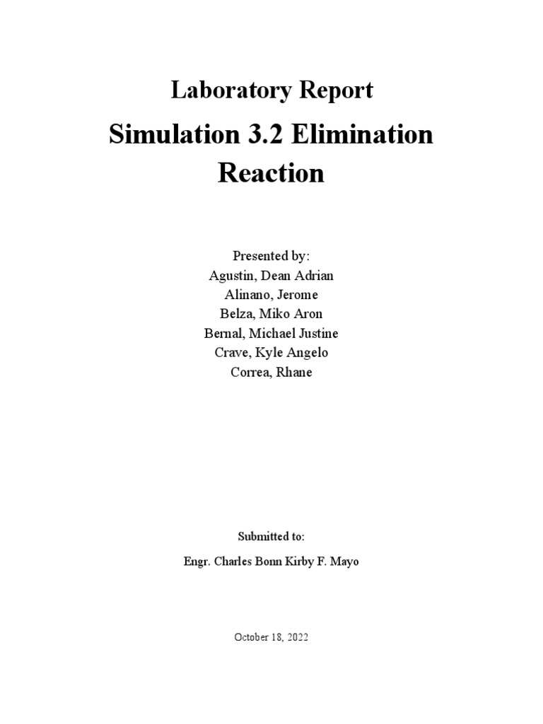 Echem 001 g4 Lab Rep 3.2 PDF Chemical Reactions Alkene