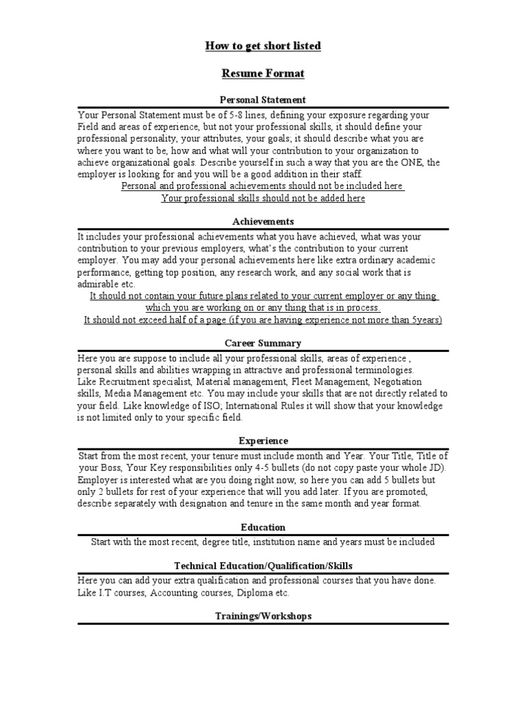 How2get Shortlisted | PDF