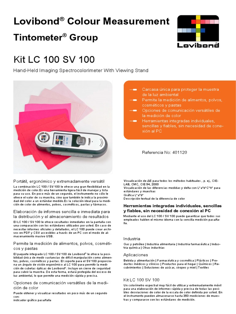 Color 401120 - Kit LC 100 SV 100 Es | PDF