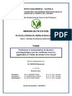 Traitement Et Interpretation de Donnees Aeromagnetiques Par Des Methodes Inverses Application A L Etude Du Terrane D in Ouzzal