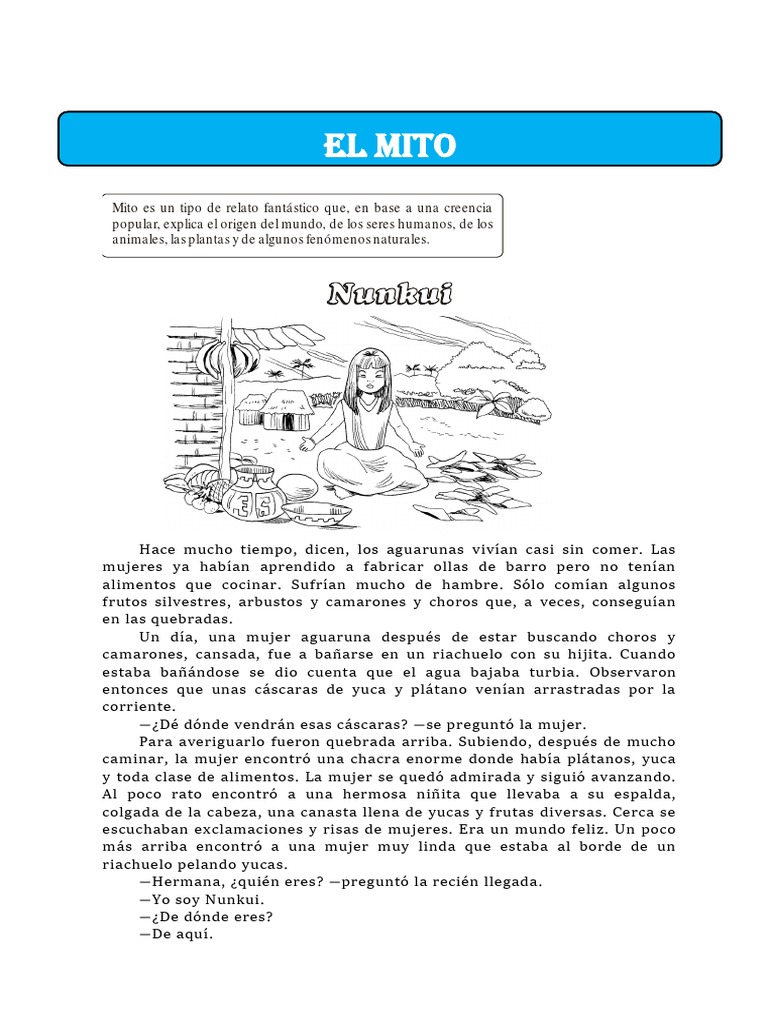 La leyenda de Nunkui y la yuca | PDF | Libros para adolescentes