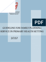 Family Plannig Guideline, 2020