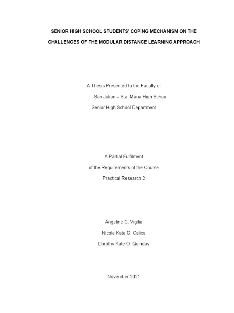 Practical Research 2 Quantitative Research Pdf Distance Education