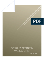 Informe Consulta Argentina P/la Declaración Política Del Encuentro de Alto Nivel de Las Naciones Unidas Sobre Cobertura Sanitaria Universal