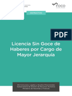 Licencia Sin Goce Por Cargo de Mayor Jerarquia