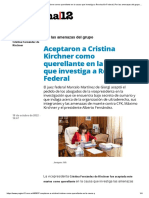 Aceptaron a Cristina Kirchner como querellante en la causa que investiga a Revolución Federal _ Por las amenazas del grupo _ Página12