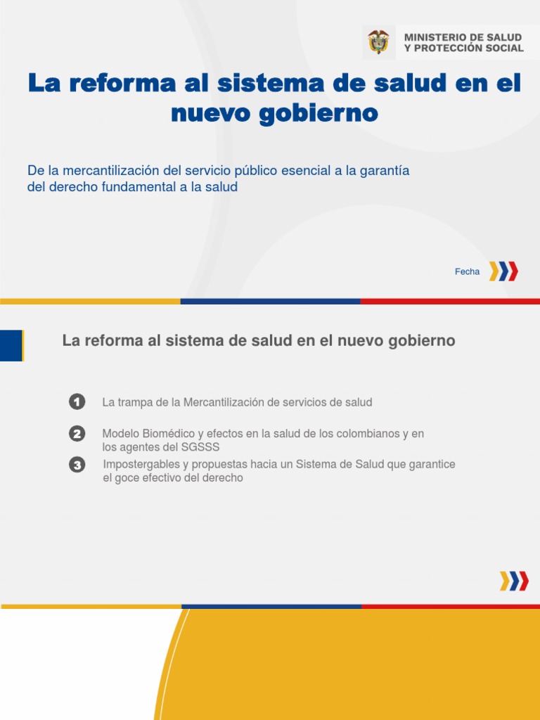 La Reforma Al Sistema De Salud En El Nuevo Gobierno Pdf Hospital