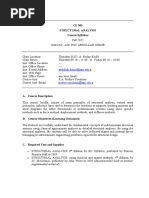 Syllabus - Structural Analysis Revised