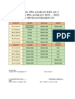 Jadwal Pelajaran Kelas 4 A